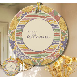 Persoonlijke bloemensierade - Laat vreugde bloeien Keramisch Ornament