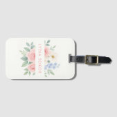 Persoonlijke bloemensieraden bagagelabel (Voorkant (horizontaal))