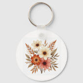 Persoonlijke bloemensleutelhanger sleutelhanger (Voorkant)