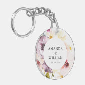 Persoonlijke bloemensleutelhangers als huwelijksca sleutelhanger (Voorkant Links)