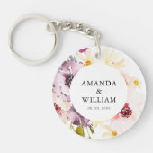 Persoonlijke bloemensleutelhangers als huwelijksca sleutelhanger (Voorkant)