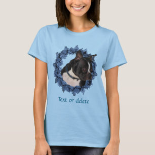 Persoonlijke bloemenslingers met Boston Terrier T-shirt