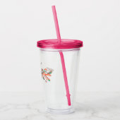 Persoonlijke bloemenspil acryl drinkbeker (Links)