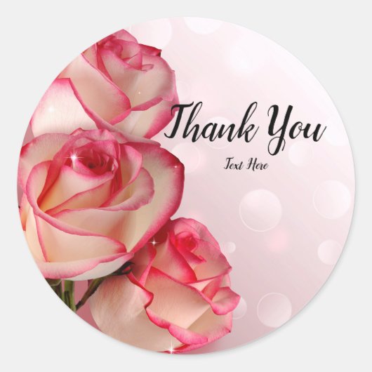 Persoonlijke bloemenstickers ronde sticker (Voorkant)