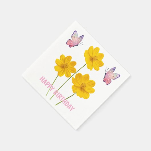 Persoonlijke bloemenstukken servet (Hoek)