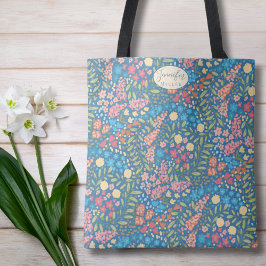 Persoonlijke bloementas | Cadeau voor haar Tote Bag