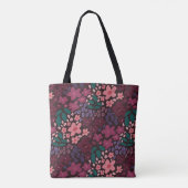 Persoonlijke bloemetas – Initiaal & naam Tote Bag (Achterkant)