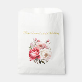Persoonlijke bloemfeestjes voor Sweet 16 Bedankzakje