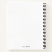 Persoonlijke bloemige bruidsmeisje initiële spiraa notitieboek (Achterkant)