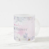 Persoonlijke bloemige bruidsmeisjes gunststuk matglas koffiemok (Voorkant rechts)