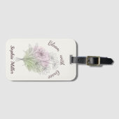 Persoonlijke bloemige Cosmos botanische aangepaste Bagagelabel (Voorkant (horizontaal))