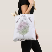 Persoonlijke bloemige Cosmos botanische aangepaste Tote Bag (Dichtbij)