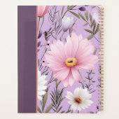 Persoonlijke bloemige lavendel planner met naam (Achterkant)