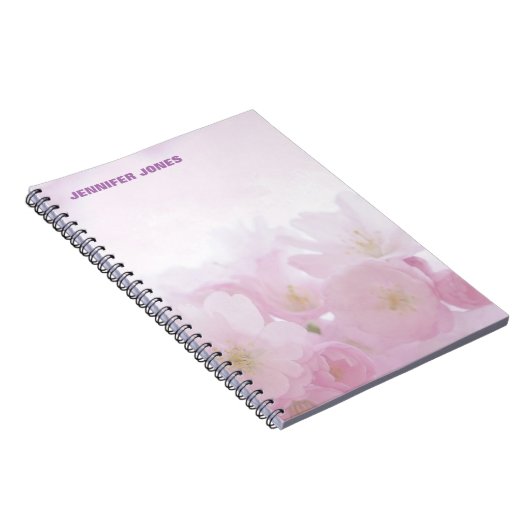 Persoonlijke Bloemige Meisjesachtige Mooie Moderne Notitieboek (Rechterzijde)