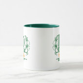Persoonlijke bloemige monogram letter B mok - op m (Midden)