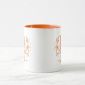 Persoonlijke bloemige monogram letter B mok - Op m (Midden)