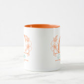 Persoonlijke Bloemige Monogram Letter C Mok - Op M (Midden)