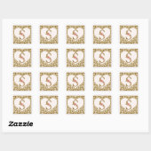 Persoonlijke Bloemige Monogram Sticker (Vel)