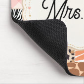 Persoonlijke bloemige patchwork muismat voor lerar (Hoek)