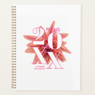 Persoonlijke Bloemige Perzik Dahlia Bloem Planner