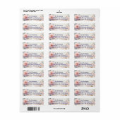 Persoonlijke bloemige retouradreslabels etiket (Full Sheet)