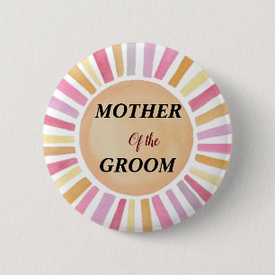 Persoonlijke bloemige shabby chic moeder van de br ronde button 5,7 cm