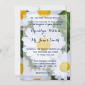 Persoonlijke bloemige trouwuitnodigingen Madeliefj Kaart (Voorkant)