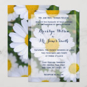 Persoonlijke bloemige trouwuitnodigingen Madeliefj Kaart (Voorkant / Achterkant)