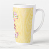 Persoonlijke bloemige tulp en narcis latte mok (Rechts)