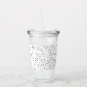 Persoonlijke bloemige verjaardagsmap acryl drinkbeker (Links)