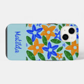Persoonlijke bloemmobielehoes iPhone hoesje (Achterkant horizontaal)