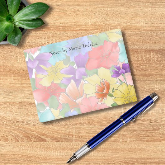 Persoonlijke bloemmotieven post-it® notes