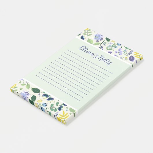 Persoonlijke bloemnotities post-it® notes (Schuin)