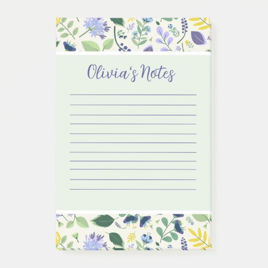 Persoonlijke bloemnotities post-it® notes (Voorkant)