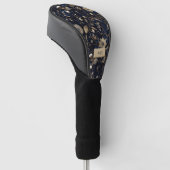 Persoonlijke bloempatroon golfhoofdhoes golfheadcover (Schuin)