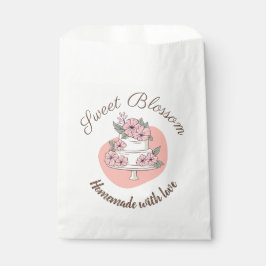 Persoonlijke bloemrijke bakkerijfavorietentas bedankzakje