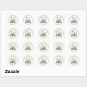 Persoonlijke bloemrijke boekentuin vierkante sticker (Vel)