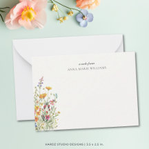 Persoonlijke Bloemrijke Chic Elegante Notitiekaart