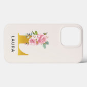 Persoonlijke bloemrijke initiaal letter L naam Case-Mate iPhone Case (Achterkant (horizontaal))