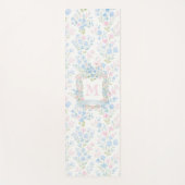 Persoonlijke bloemrijke monogram yogamat (Voorkant)