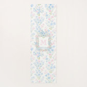 Persoonlijke bloemrijke monogram yogamat (Achterkant)