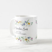 Persoonlijke bloemstuk oma koffiemok (Voorkant links)