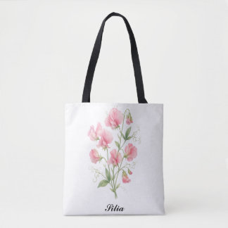 Persoonlijke bloemtas – Mooie op maat gemaakte bru Tote Bag