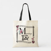 Persoonlijke bloemtas voor mama tote bag (Achterkant)
