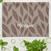 Persoonlijke Blokdruk Bladeren Keuken Theedoek (Gevouwen)