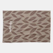 Persoonlijke Blokdruk Bladeren Keuken Theedoek (Horizontaal)