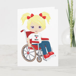 Persoonlijke Blonde Meisje zonder tekst Kaart