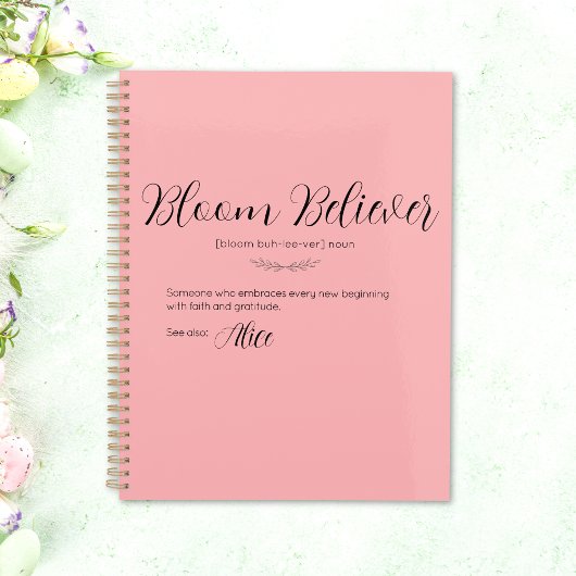 Persoonlijke Bloom Believer Roze Pasen Planner