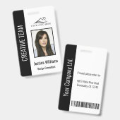 Persoonlijke Blue Corporate Employee Security ID Badge (Voor- en achterkant)