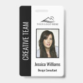 Persoonlijke Blue Corporate Employee Security ID Badge (Voorzijde)